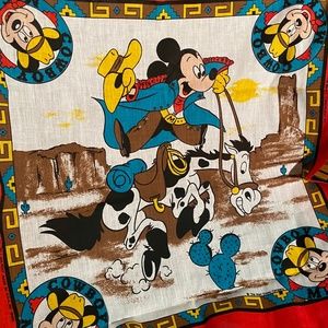 Vintage Disney Mickey Mouse Cowboy bandana